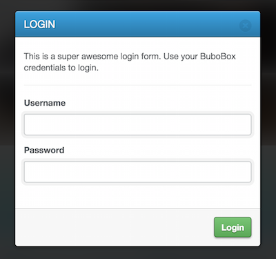 Custom login form stack